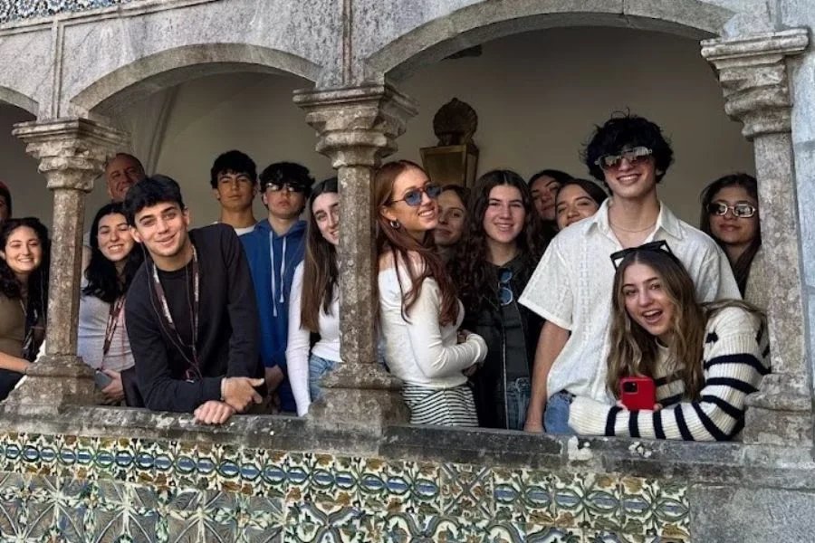 teens at castle in sintra